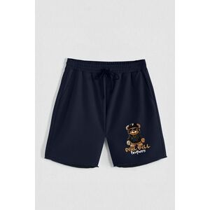 Kraťasy, Barva Modrá, s Potiskem Hedrix P Bear obraz
