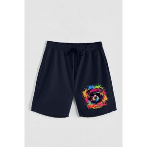 Kraťasy, Barva Modrá, s Potiskem Hedrix Rave Bear obraz