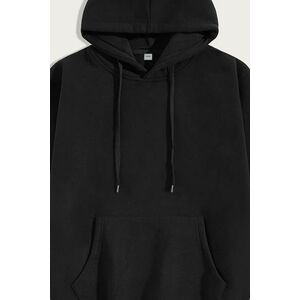 Mikina s Kapucí, Barva Černá, s Potiskem Regular Hoodie obraz