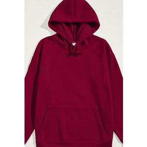 Mikina s Kapucí, Barva Bordó, s Potiskem Regular Hoodie obraz