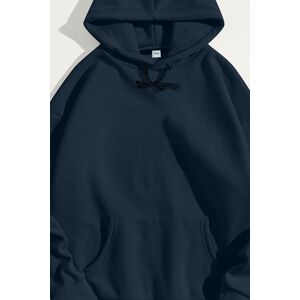 Mikina s Kapucí, Barva Modrá, s Potiskem Regular Hoodie obraz