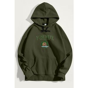 Mikina s Kapucí, Barva Khaki, s Potiskem Yosemite Park obraz