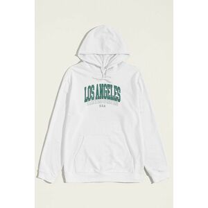 Mikina s Kapucí, Barva Bílá, s Potiskem Los Angeles USA obraz