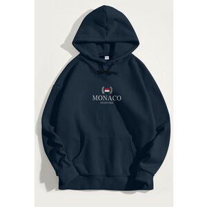 Mikina s Kapucí, Barva Modrá, s Potiskem Monaco Grand Prix obraz