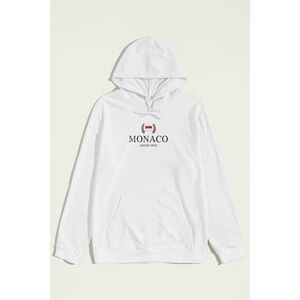 Mikina s Kapucí, Barva Bílá, s Potiskem Monaco Grand Prix obraz