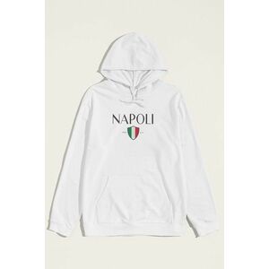 Mikina s Kapucí, Barva Bílá, s Potiskem Napoli obraz