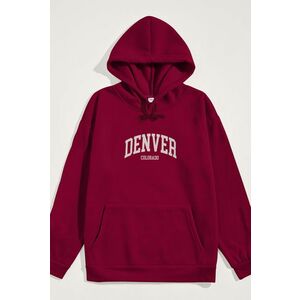 Mikina s Kapucí, Barva Bordó, s Potiskem Denver Colorado obraz