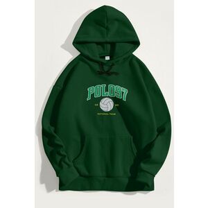 Mikina s Kapucí, Barva Zelená, s Potiskem National Team obraz