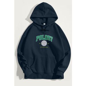 Mikina s Kapucí, Barva Modrá, s Potiskem National Team obraz