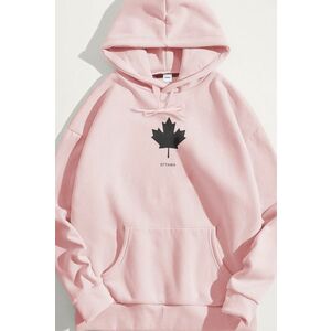 Mikina s Kapucí, Barva Růžová, s Potiskem Ottawa Canada obraz