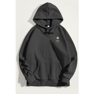 Mikina s Kapucí, Barva Železitě Šedá, s Potiskem Whistler Club Canada obraz