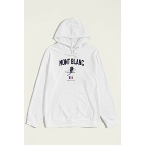 Mikina s Kapucí, Barva Bílá, s Potiskem Mont Blanc Alps obraz
