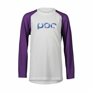 POC Cyklistický dres s dlouhým rukávem letní - ESSENTIAL MTB - bílá/fialová 160 cm obraz