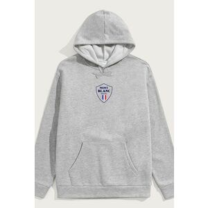 Mikina s Kapucí, Barva Šedá, s Potiskem Mont Blanc Flag obraz