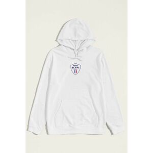 Mikina s Kapucí, Barva Bílá, s Potiskem Mont Blanc Flag obraz