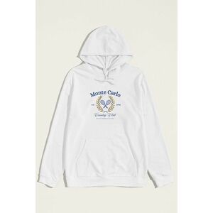 Mikina s Kapucí, Barva Bílá, s Potiskem Monte Carlo Country Club obraz