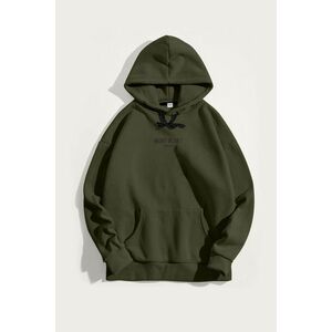 Mikina s Kapucí, Barva Khaki, s Potiskem Mont Blanc Minimal obraz