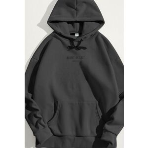 Mikina s Kapucí, Barva Železitě Šedá, s Potiskem Mont Blanc Minimal obraz