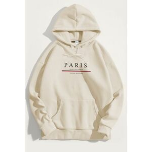 Mikina s Kapucí, Barva Ekru, s Potiskem Paris Dream Makers obraz