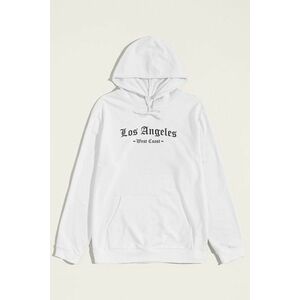 Mikina s Kapucí, Barva Bílá, s Potiskem West Coast Los Angeles obraz