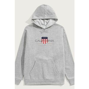 Mikina s Kapucí, Barva Šedá, s Potiskem Cali 1927 obraz
