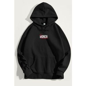 Mikina s Kapucí, Barva Černá, s Potiskem Monza obraz