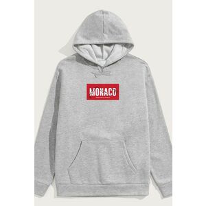 Mikina s Kapucí, Barva Šedá, s Potiskem Monaco Circuit obraz