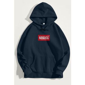 Mikina s Kapucí, Barva Modrá, s Potiskem Monaco Circuit obraz