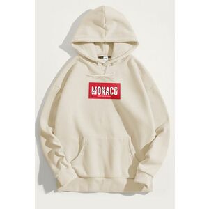 Mikina s Kapucí, Barva Ekru, s Potiskem Monaco Circuit obraz