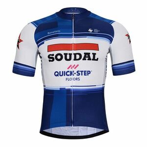 BONAVELO Cyklistický dres s krátkým rukávem - SOUDAL QUICK-STEP 24 - bílá/modrá 5XL obraz