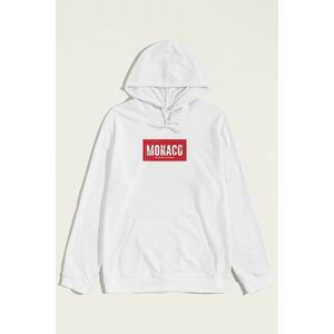 Mikina s Kapucí, Barva Bílá, s Potiskem Monaco Circuit obraz