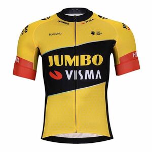 BONAVELO Cyklistický dres s krátkým rukávem - JUMBO-VISMA 2023 - černá/žlutá 3XL obraz