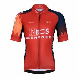 BONAVELO Cyklistický dres s krátkým rukávem - INEOS 2024 KIDS - červená/modrá L-155cm obraz