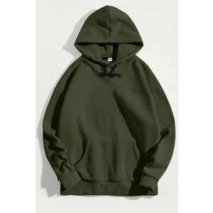 Mikina s Kapucí, Barva Khaki, s Potiskem Maple Leaf obraz