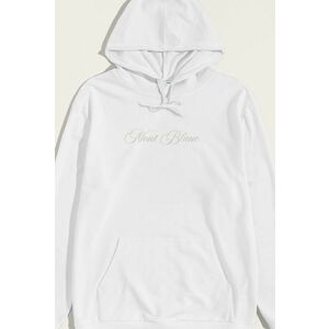 Mikina s Kapucí, Barva Bílá, s Potiskem Mont Blanc Grey Calligraphy obraz