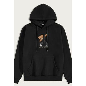 Mikina s Kapucí, Barva Černá, s Potiskem Bad Boy Dubbing Teddy obraz
