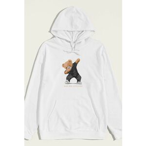 Mikina s Kapucí, Barva Bílá, s Potiskem Bad Boy Dubbing Teddy obraz