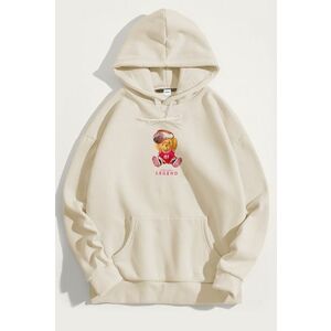 Mikina s Kapucí, Barva Ekru, s Potiskem Alley Oop Teddy obraz