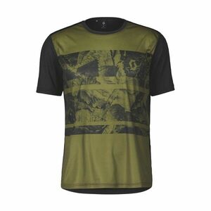 SCOTT Cyklistický dres s krátkým rukávem - TRAIL FLOW SS - zelená S obraz