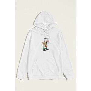 Mikina s Kapucí, Barva Bílá, s Potiskem Mr 34 Teddy obraz