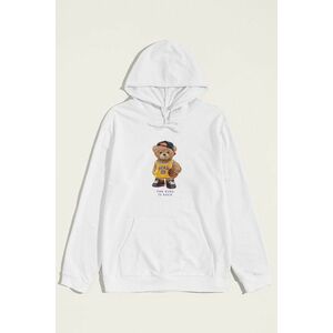 Mikina s Kapucí, Barva Bílá, s Potiskem Team Bear Teddy obraz