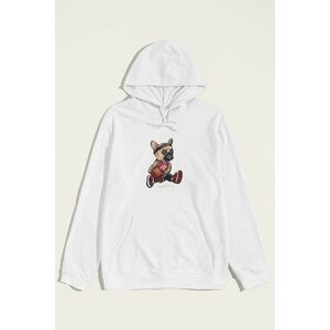 Mikina s Kapucí, Barva Bílá, s Potiskem Shot Maker Teddy obraz
