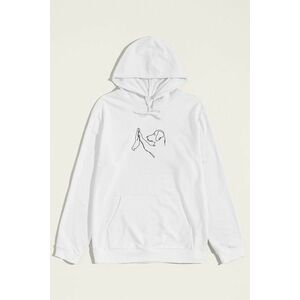 Mikina s Kapucí, Barva Bílá, s Potiskem Dog High Five obraz