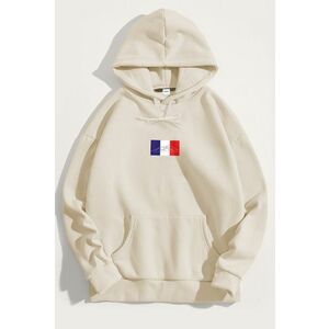 Mikina s Kapucí, Barva Ekru, s Potiskem Mont Blanc French Alps obraz