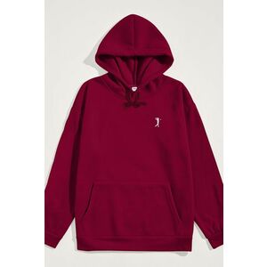 Mikina s Kapucí, Barva Bordó, s Potiskem Golf Swing Logo obraz