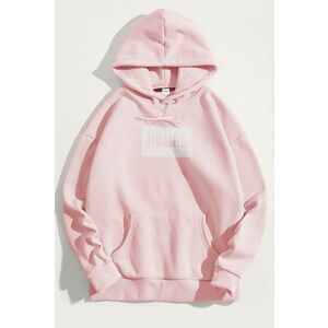 Mikina s Kapucí, Barva Růžová, s Potiskem Humble in Grey obraz