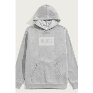 Mikina s Kapucí, Barva Šedá, s Potiskem Humble in Grey obraz