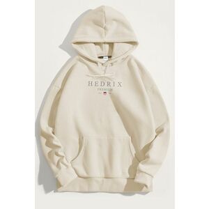 Mikina s Kapucí, Barva Ekru, s Potiskem Hedrix Premium Club obraz