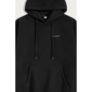 Mikina s Kapucí, Barva Černá, s Potiskem Minimal United obraz