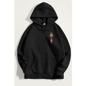 Mikina s Kapucí, Barva Černá, s Potiskem Western League obraz